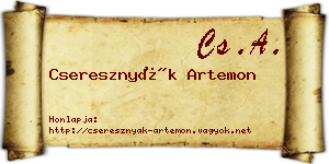 Cseresznyák Artemon névjegykártya